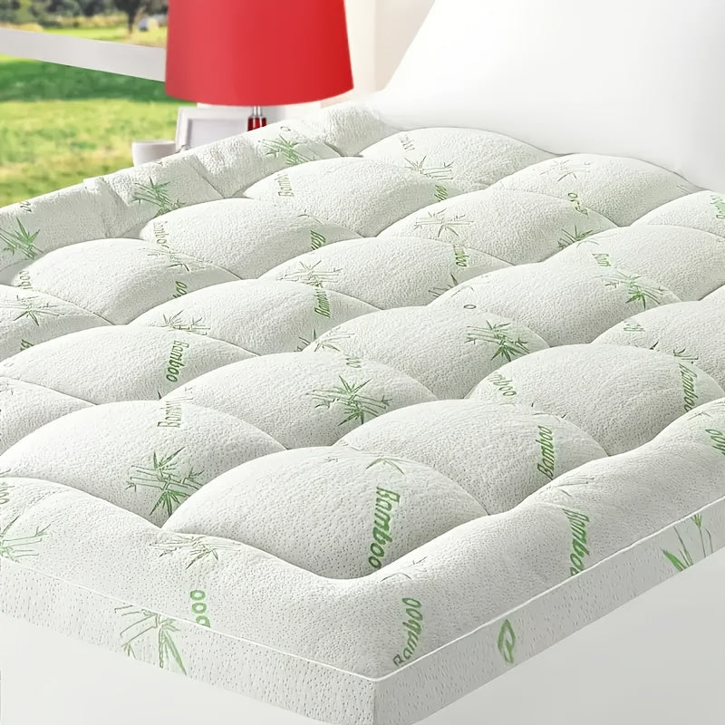 Quilted Pillow Top Mattress Topper - Ultra Soft Cooling Mattress Pad for Deep Beds, 450G/900G/1200GSM Fill, Twin Full Queen King Cal King, White Gray Green