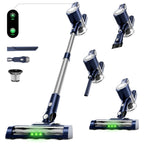 Cordless Stick Vacuum Cleaner 51-68KPa – 3-Speed Adjustable, 45-Min Runtime, Detachable Handheld, LED Floor Brush for Pet Hair, Carpet & Hard Floor