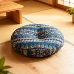 Round Seat Cushion 40x40cm 15cm Thick Firm Futon Meditation Mat Removable Linen Cover Chair Pad for Office Dining Chair Home Decor All Seasons Christmas