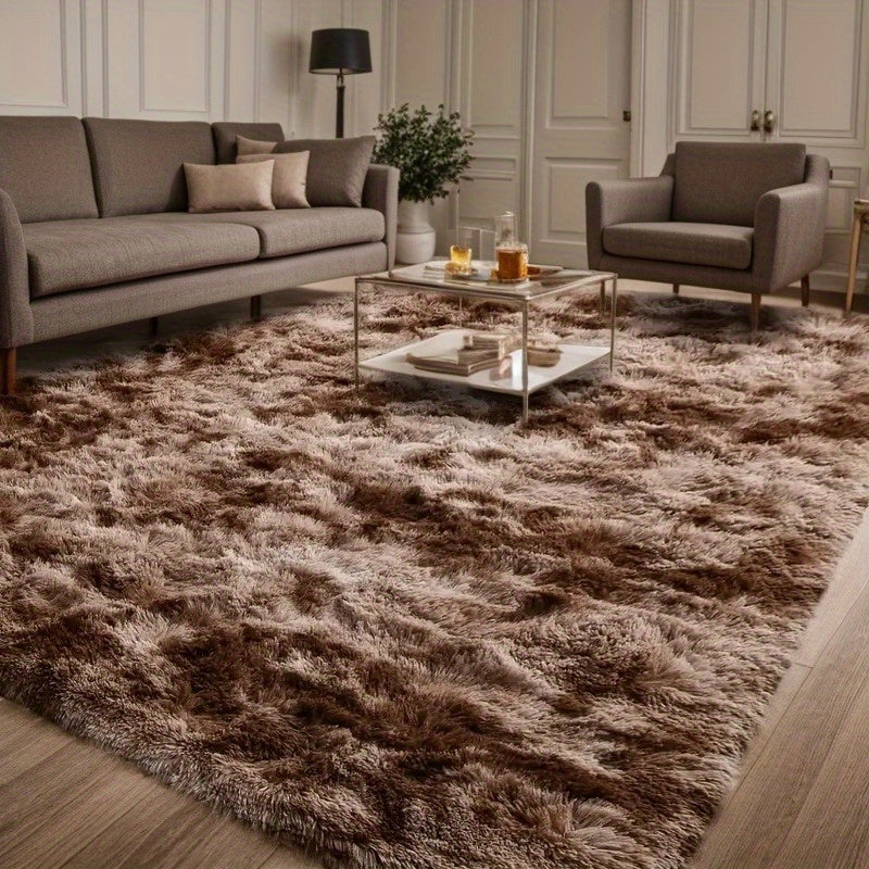 Shaggy Plush Area Rug Non-Slip Machine Washable Fluffy Tie-Dye Shedding Resistant 5x8 8x10 ft for Living Room Bedroom 7 Colors