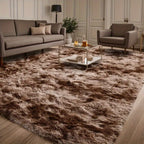 Shaggy Plush Area Rug Non-Slip Machine Washable Fluffy Tie-Dye Shedding Resistant 5x8 8x10 ft for Living Room Bedroom 7 Colors