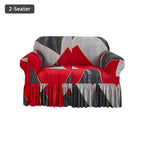 Sofa Cover Slipcover with Printed Skirt – Elastic Pet Anti-Dirt Protection for Living Room, 2/3/4-Seater & Single, All-Purpose Couch Cushion Cover Home Decor