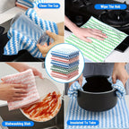 Microfiber Cleaning Cloths 18-Pack, Ultra-Fine Fiber Reusable Dishwashing & Kitchen Cloths – Multi-Color, Streak-Free for Home & Kitchen Use