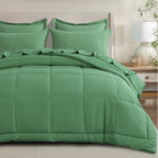 Bed in a Bag Queen 7 Piece Fluffy Comforter Set – Ultra-Soft Microfiber Bedding with Comforter, Fitted Sheet, Flat Sheet & 4 Pillowcases, Hypoallergenic Breathable All Season Bedding Gift for Her