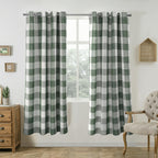 Buffalo Plaid Blackout Curtains Farmhouse Thermal Insulated Drapes | Room Darkening Window Panels for Bedroom Dining Room, 9 Colors 14 Sizes, Single or 2-Panel Set