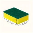 100 Pcs Heavy Duty Dish Sponges Thickened Polyurethane Scouring Pads Soft Absorbent Non-Scratch for Pots Pans Kitchen Bulk Pack
