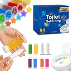 Toilet Bowl Cleaner Gel Stamps with Dispenser – Dissolves Yellow Scale, Water & Urine Stains, Auto-Release Per Flush, Air Freshening Scent, for Toilet, Wash Basin, Bathroom & RV