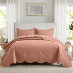 Luxury Quilted Bedspread Set 3 Piece Floral Coverlet with Pillow Shams Breathable Lightweight All Season - Twin Queen King California King 16 Colors