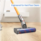 Dual Soft Roller Brush Head Replacement – Compatible with Dyson V7, V8, V10, V11 & V15 Cordless Vacuums | 360° Swivel Pulleys | Hard Floor Nozzle