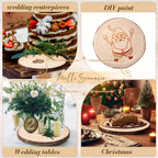 Large Wood Slices 10-12 Inch – 10-Pack Unfinished Natural Wood Rounds for DIY Crafts, Rustic Wedding Centerpieces & Table Decor (Non-Food Contact)