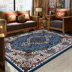 Persian Boho Area Rug Ethnic Style – Non-Slip Non-Shedding Absorbent Carpet for Living Room Bedroom, Baby Blue & Mixed Colorways, 4x6 ft