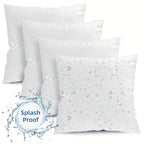 4-Pack 18x18 Pillow Inserts Waterproof Square Stuffer Pillow Form Hug Pillow Core for Living Room Bedroom Patio Sofa Indoor Outdoor