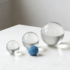 Natural Crystal Ball Ornament Set of 3 – 60mm 80mm 100mm High-Transmittance Feng Shui Crystal Sphere | Decorative Ball for Bedroom, Porch & Living Room | Photography Ball, Prayer & Meditation