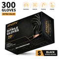 300 Pcs Black Nitrile Disposable Gloves Thickened High-Density S M L XL for Kitchen Cleaning Tattoo Beauty Salon