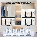 8-Pack Heavy Duty Transparent Moving Bags with Lids – XL Zipper Storage Boxes with Reinforced Handles for Clothing, Bedding, Dorm & College Moving, 27x14x15 inch
