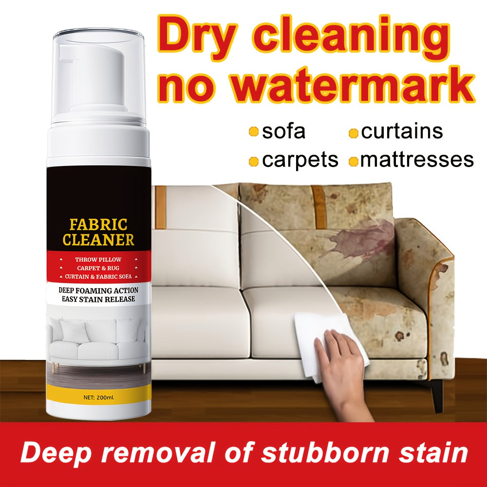 Surfactant Foam Fabric & Upholstery Spot Cleaner 6.76oz – Multi-Surface Stain Remover for Couch, Rug, Clothes, Car Seat, Mattress & Sofa | 1 to 5 Pack