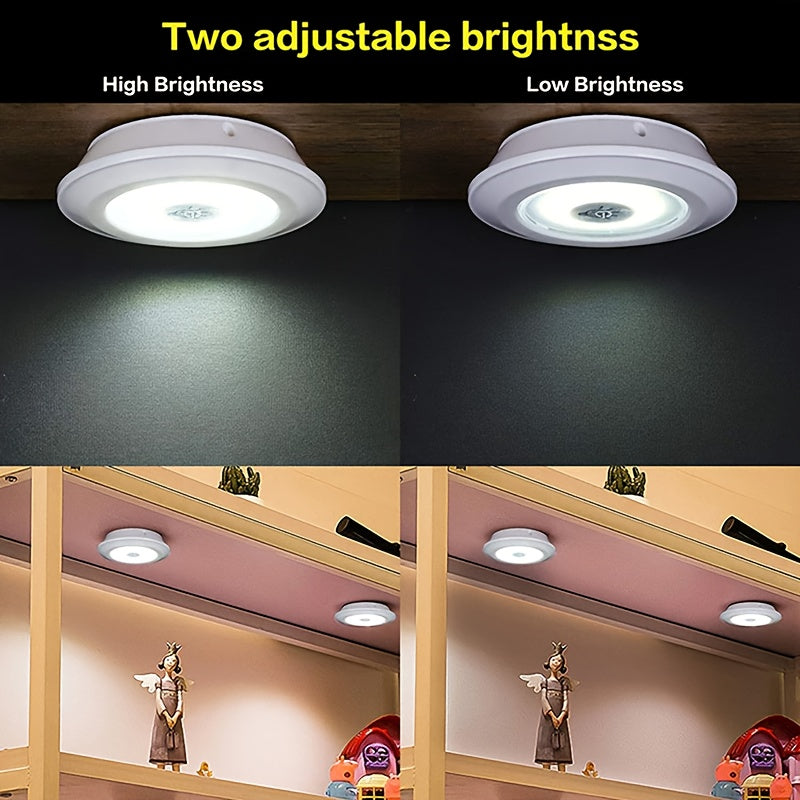 LED Night Lights Set of 5 Wireless Remote Controlled Magnetic Adhesive Wall Mount Puck Lights for Hallway Bathroom Bedroom Kitchen Cabinet Stairs Home Decor Indoor Color Changing