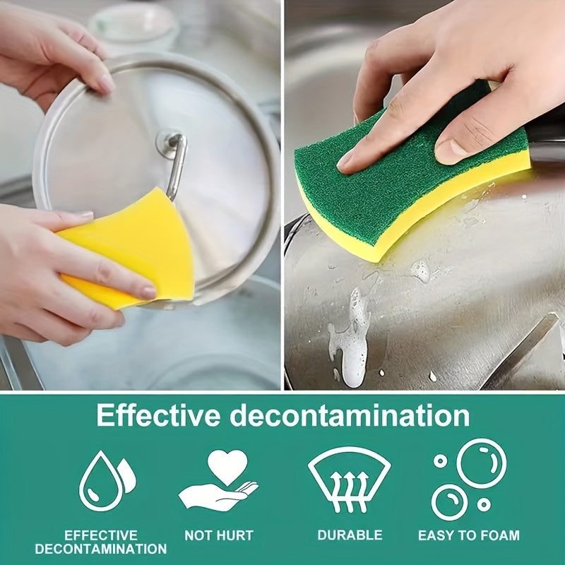 Compressed Double-Sided Kitchen Sponge Set 27 Piece, Multi-Size Dishwashing Sponges Scrubber Pads for Home Cleaning, Space-Saving Expandable Cellulose Sponges Easy to Store