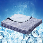 Cooling Blanket Arc-Chill Cool 3.0 Fiber Q-Max Over 0.5 Absorbs Body Heat for Hot Sleepers Night Sweats Lightweight Summer Double-Sided Hypoallergenic Throw Twin Queen King Blue Gray