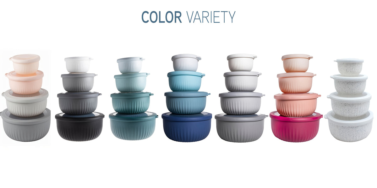 Mixing Bowl Set with Lids 8pcs - 4 Gradient Color Bowls + 4 Lids (13oz, 24oz, 41oz, 73oz), BPA-Free, Dishwasher Safe, Stackable for Meal Prep, Salad, Snacks & Food Storage