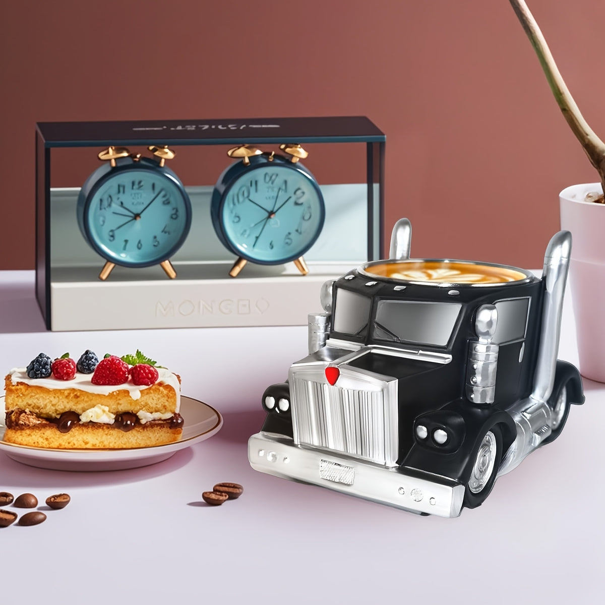 Truck Shaped Coffee Cup Handmade Semi-Truck Mug – Unique Creative Drinkware for Coffee & Tea – Novelty Trucker Gift for Halloween, Birthday & Christmas