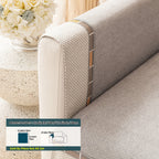 Bohemian Chenille Sofa Cover Non-Slip – Sofa Seat Cushion, Backrest, Armrest & Pillowcase Sold Separately, Dog Friendly Two-Tone for Bedroom Office Living Room, 4 Colors