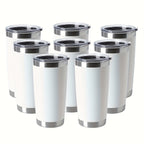 20oz Insulated Travel Coffee Tumbler 8-Pack – Stainless Steel Mug with Lid & Straw | Animal Print | Hot & Cold Drinks | Outdoor, Holiday & Valentine’s Gift