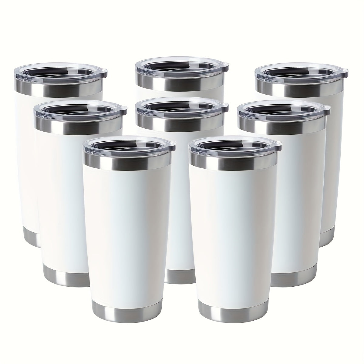 20oz Insulated Travel Coffee Tumbler 8-Pack – Stainless Steel Mug with Lid & Straw | Animal Print | Hot & Cold Drinks | Outdoor, Holiday & Valentine’s Gift