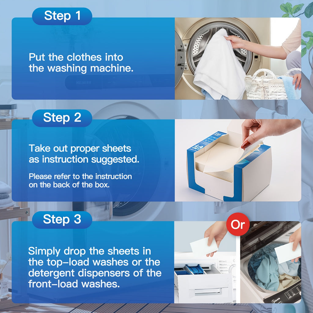 Laundry Detergent Sheets 240 Loads 120 Sheets - Liquidless No-Mess Eco Friendly Laundry Soap Sheets Lavender Scent Tough Stain Removal No Plastic Jug Space Saver