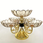 5-Tier Rotating Crystal Fruit Plate Set Luxury Round Snack Candy Bowl for Living Room Coffee Table – Elegant European Serveware Home Decor