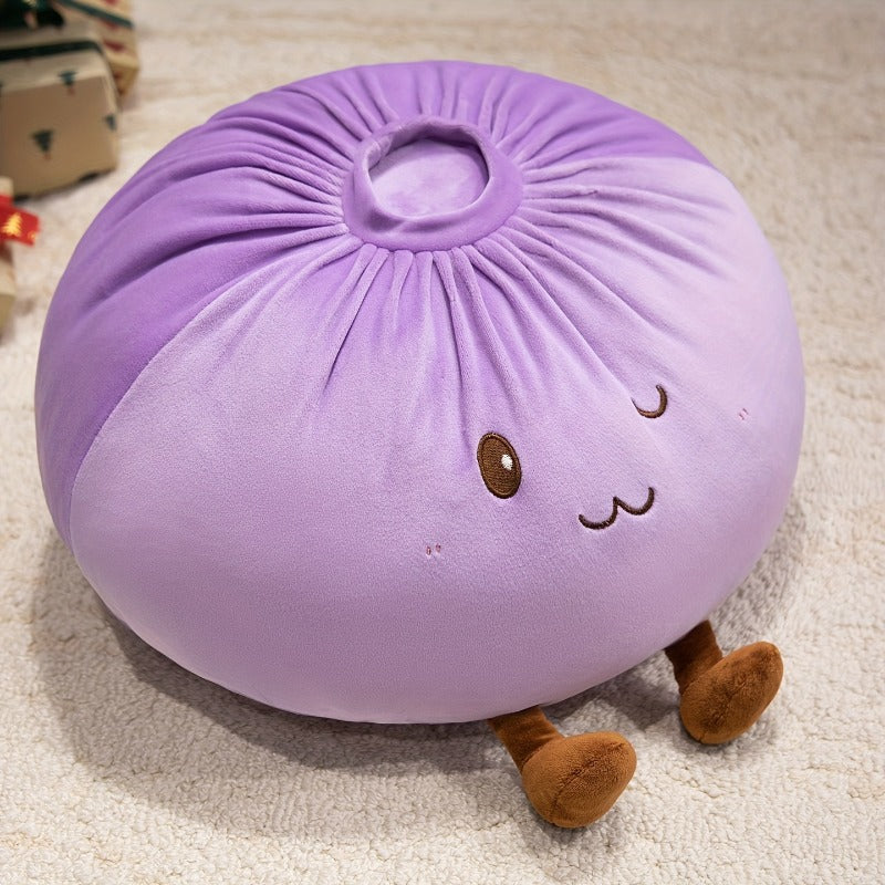 Dumpling Plush Pillow – Cute Korean Bun Stuffed Cushion for Bedroom, Sofa & Office Nap | Soft Fluffy Kawaii Decor Pillow | Hand Washable | White, Pink, Orange