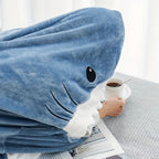 Shark Blanket Onesie Wearable Flannel Sleeping Bag with Hood - Cozy Shark Costume Blanket for Halloween, Shark Week & Parties, Machine Washable Funny Wearable Blanket
