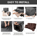 3-Seater Recliner Cover - Plush High Stretch Wear-Resistant Machine Washable Easy Clean Sofa Protector for Living Room and Bedroom