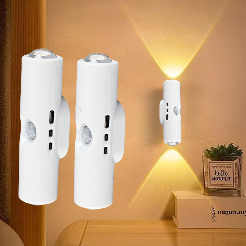 5-Pack Magnetic Dual-Head Wall Lamp 3-Color Adjustable Brightness Gradient Ambient Night Light – Flexible LED Wall Light for Bedroom, Hallway, Staircase & Office