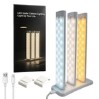 Rechargeable LED Under Cabinet Lights 3-Pack with Charging Station Wireless Motion Sensor Dimmable Night Light for Stairs Hallway Bookshelf