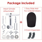 Meat Grinder Attachment for KitchenAid Stand Mixers, Metal Food Grinder with 4 Grinding Plates, 4 Blades, 2 Sausage Stuffer Tubes & Cleaning Brush — Fits All KitchenAid Models, Perfect Kitchen Gift
