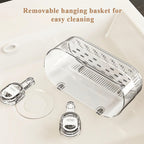 Suction Cup Shower Caddy – No-Drill Wall-Mounted Bathroom Organizer Shelf, Holds 10 lbs, Corrugated Grip, ABS Plastic Rack for Shower Essentials, Cosmetics & Toiletries (1 or 2 Pack)