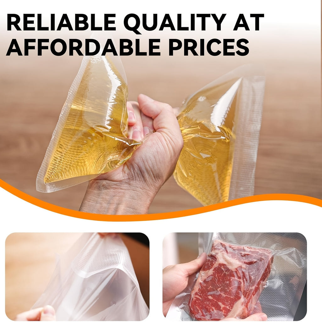 250-Piece BPA-Free Vacuum Sealer Bags, 3 Sizes (6"x10" + 8"x12" + 11"x16") for Food Storage & Meal Prep — Compatible with All Vacuum Sealing Machines