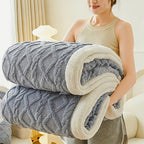 Heavyweight Plush Bedspread Ultra Soft Cozy Bed Cover Machine Washable Decorative Throw for Master Bedroom - 4 Sizes 5 Colors White Light Grey Light Blue Dark Gray Sea Blue