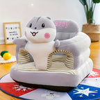 Kids Cartoon Sofa Chair Soft Thickened Toddler Seat – Cute Animal Design (Monkey, Elephant, Duck & More), Safe Learn-to-Sit Baby Chair, Portable Space-Saving Kids Furniture
