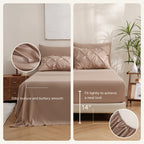 5/7pcs Pintuck Bed In A Bag Comforter Sets, Pinch Pleat Complete Bedding Sets with Comforter, Sheets & Pillowcases, Queen/King Size, All Season