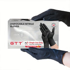 Black Disposable Nitrile Gloves 500PCS 6.7 Mil Thick Latex-Free & Powder-Free – 5 Boxes of 100, Textured Grip for Cooking, Food Handling, Cleaning & Hair Coloring, S/M/L/XXL
