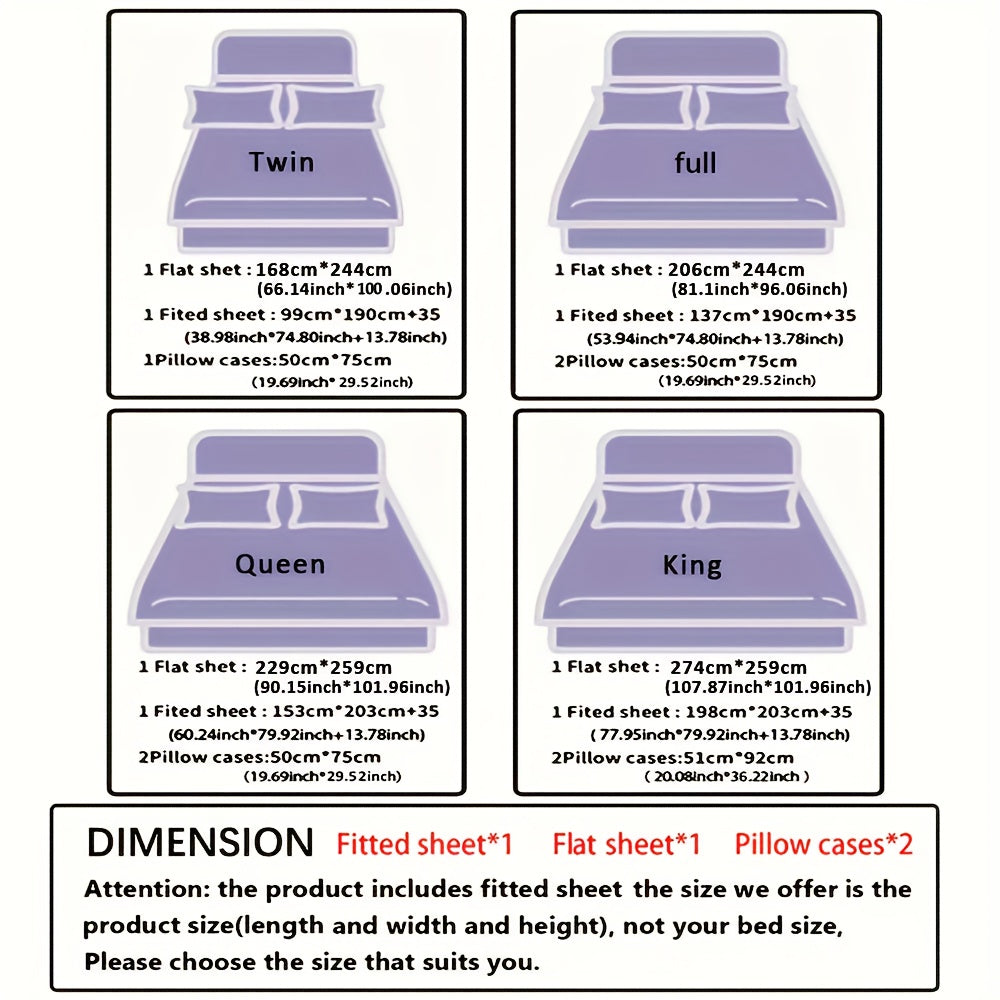 4-Piece Bamboo Bed Sheet Set | 2200TC Deep Pocket, Cooling & Breathable