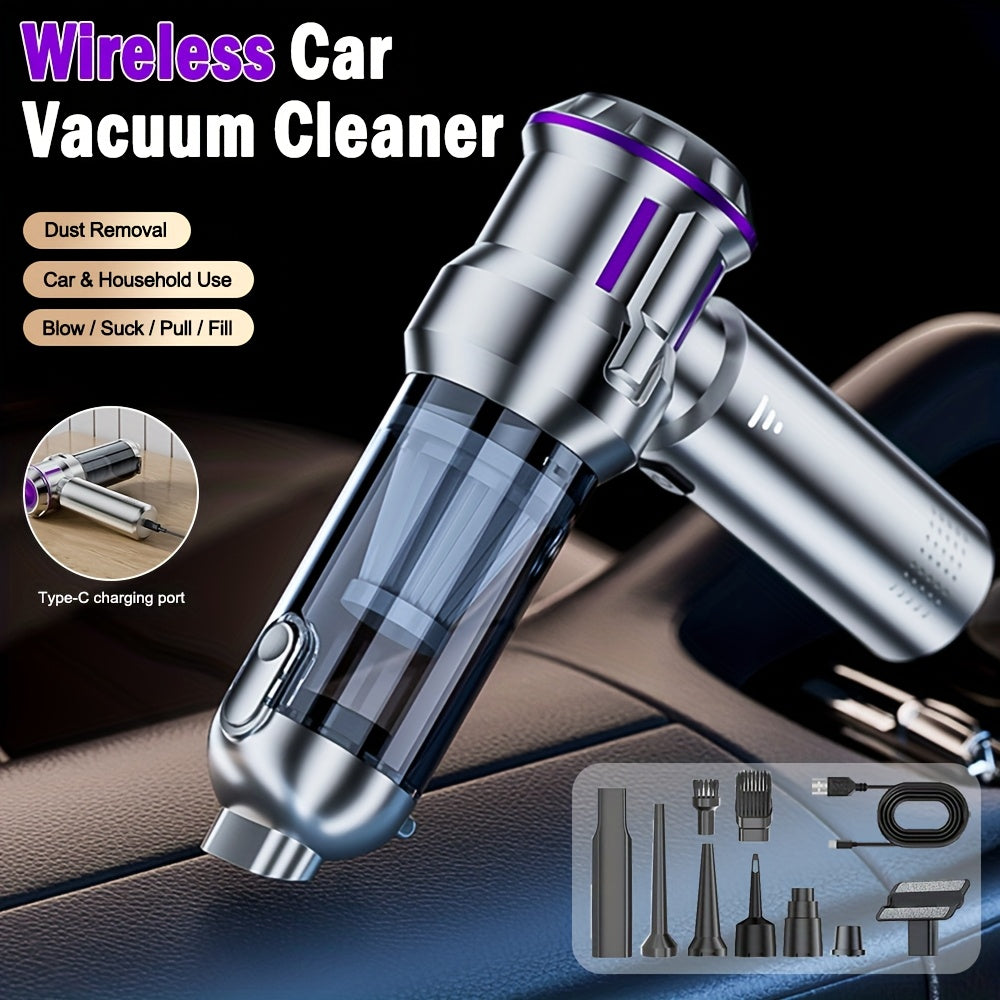 Handheld Vacuum Cleaner 25000PA – 9-in-1 Cordless Car Vacuum, Rechargeable Brushless Motor, Washable Filter, Low Noise for Car, Home, Pet & Office
