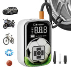 Portable Tire Inflator Cordless Air Compressor – 100W Digital Display, 4000mAh USB-C Fast Charge, 5 Modes, Multi-Nozzle, for Car Motorcycle Bicycle Tires & Sports Balls, 6 Colors