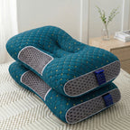 Ergonomic Neck Pillow 2-Pack with 3D Honeycomb Mesh Surface, Breathable Cooling Anti-Sweat Sleep Pillow, Soft Supportive Cushioning for Side and Back Sleepers