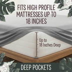 Bamboo Fiber 4-Piece Bedding Set Hypoallergenic Temperature Regulating Deep Pocket - Wrinkle Free All Season Bed Set Twin Full Queen King 12 Colors