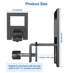 Non-Slip Mattress Gripper Brackets 4 Sets Adjustable Heavy Duty Anti-Slide Holder Clips with Screws for Metal Bed Frames Stops Mattress Sliding Black
