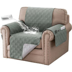 Liquid-Resistant Sofa Cover with Pocket, Geometric Pattern Couch Slipcover Furniture Protector for Pets, Washable Thick Soft 1 2 3 4 Seat Sizes Chair Loveseat Sofa