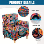 Stretch Armchair Slipcover 1pc - Mid Century Modern Accent Chair Cover with Arms Soft Furniture Protector for Living Room Office Reception Reading Machine Washable